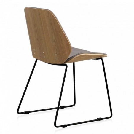 Silla de diseño estilo mid century asiento tapizado  51x54x82h