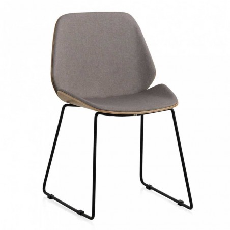 Pack 4 sillas de diseño estilo mid century asiento tapizado  51x54x82h