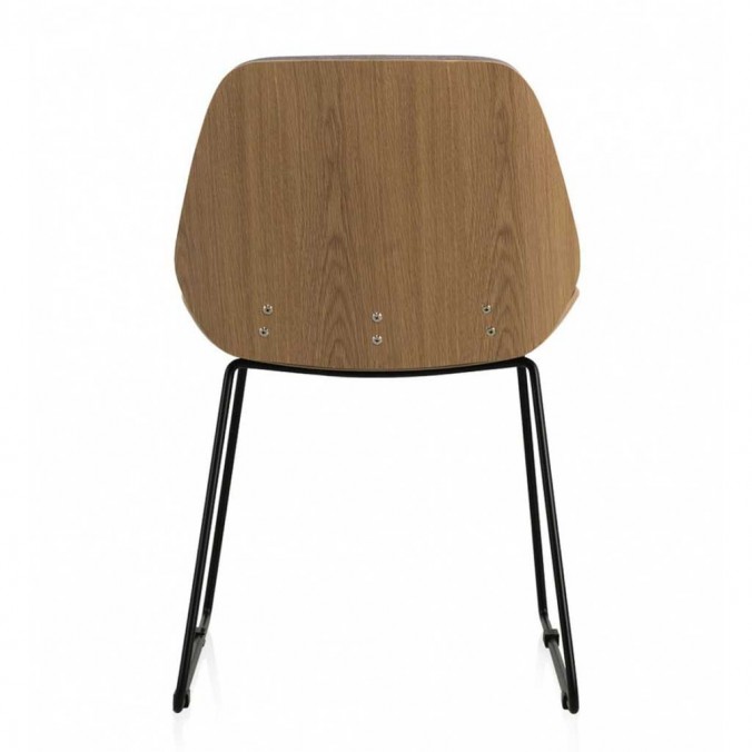 Pack 4 sillas de diseño estilo mid century asiento tapizado  51x54x82h