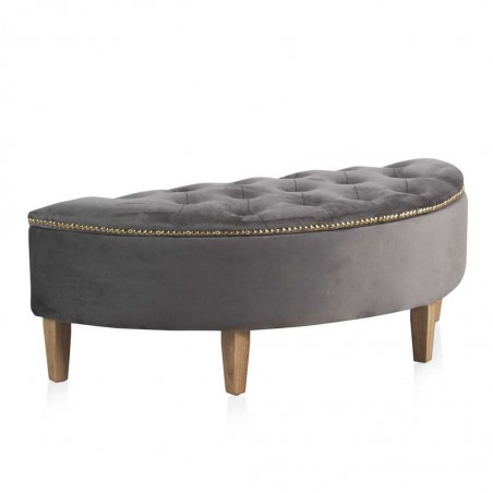 Pie de cama con arcón tapizado terciopelo 110x44x40h