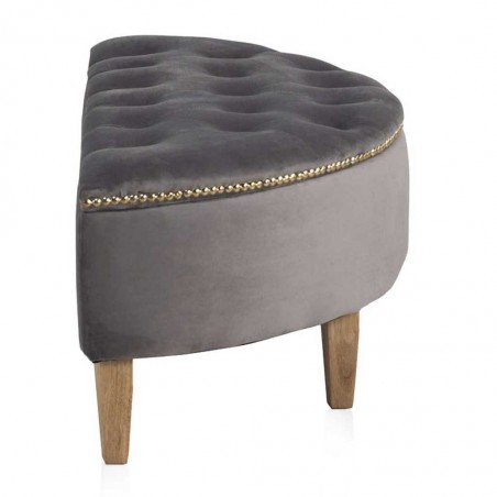 Pie de cama con arcón tapizado terciopelo 110x44x40h