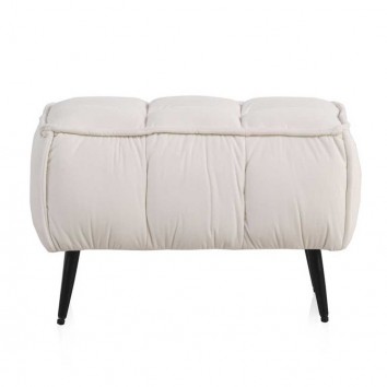 Banqueta tapizada en terciopelo y patas de hierro 1167x37x41h 2