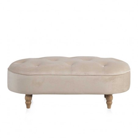 Pie de cama estilo provenzal tapizado terciopelo 100x48x35h