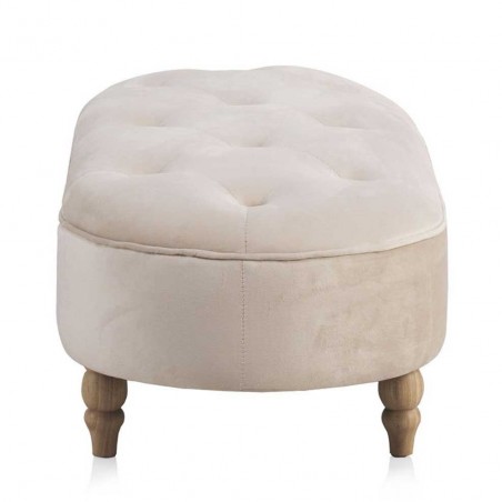 Pie de cama estilo provenzal tapizado terciopelo 100x48x35h