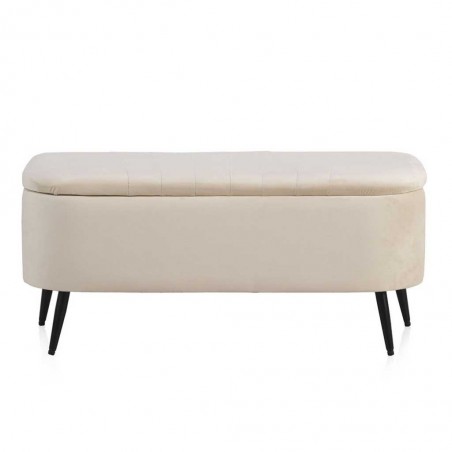 Pie de cama con arcón estilo vintage tapizado terciopelo 100x38x46h