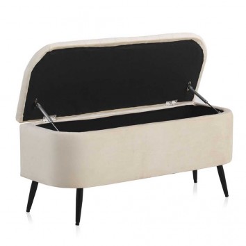 Pie de cama con arcón estilo vintage tapizado terciopelo 100x38x46h 2