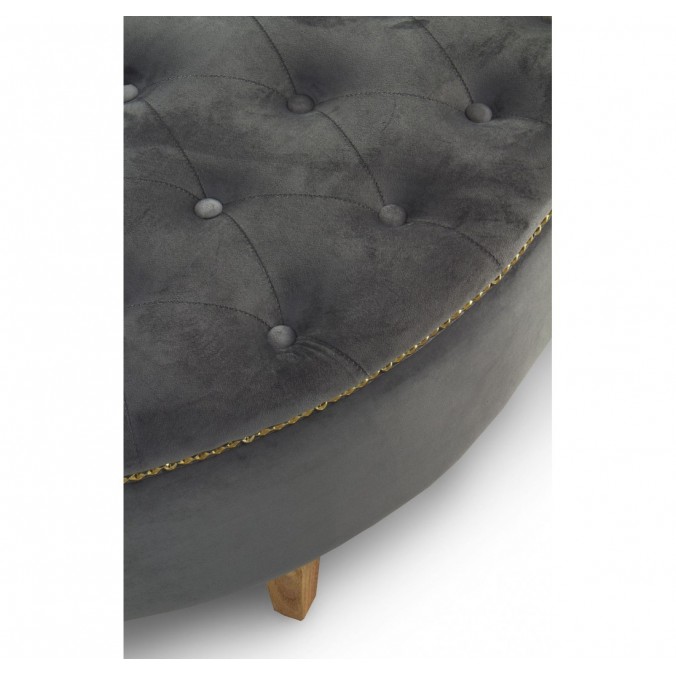 Pie de cama con arcón tapizado terciopelo 110x44x40h