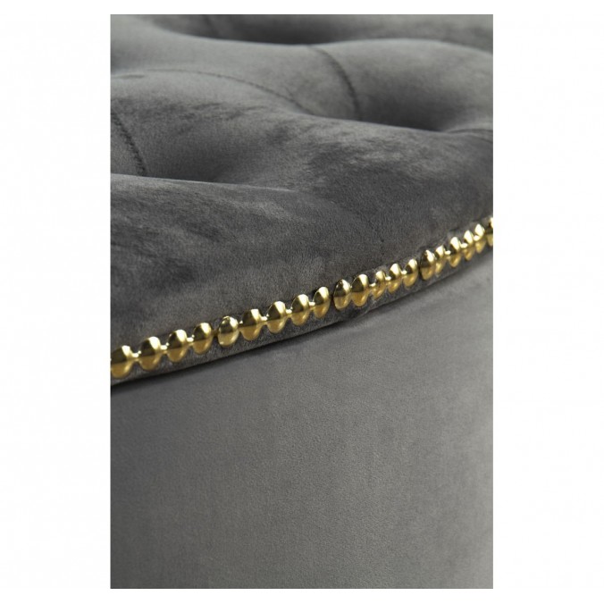 Pie de cama con arcón tapizado terciopelo 110x44x40h