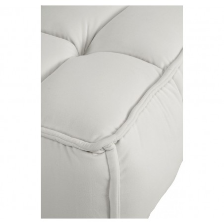 Banqueta tapizada en terciopelo y patas de hierro 1167x37x41h