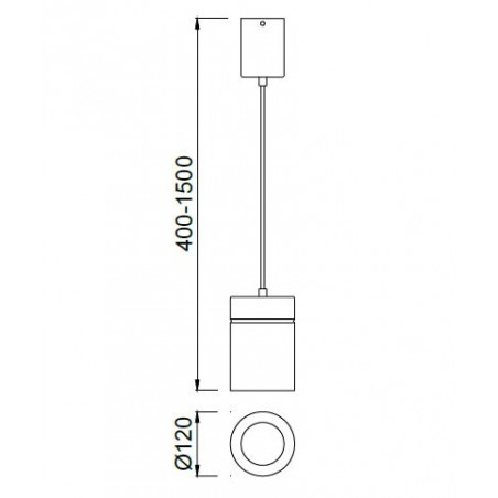 Colgante de techo ARUBA 12 cm