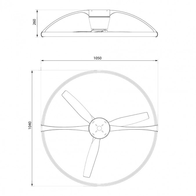 Ventilador de techo Nepal con luz led - plata y nogal