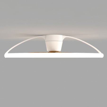 Ventilador de techo Nepal 104cm luz led -  blanco y haya