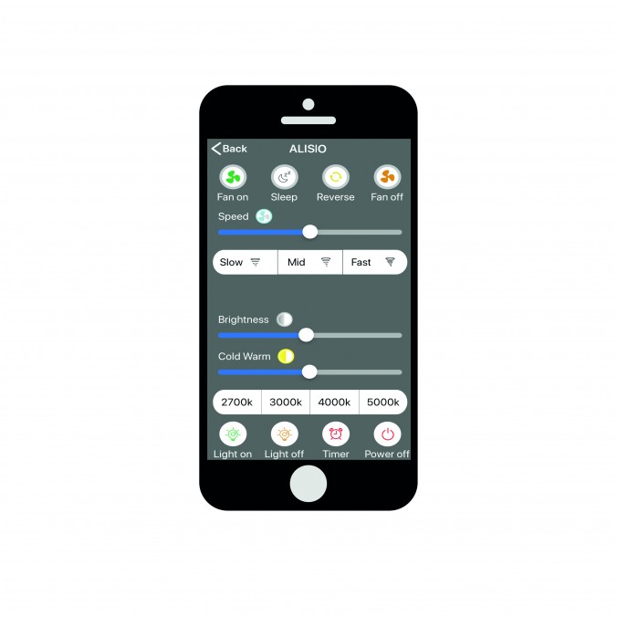 Ventilador de techo Nepal 104cm luz led -  blanco y haya