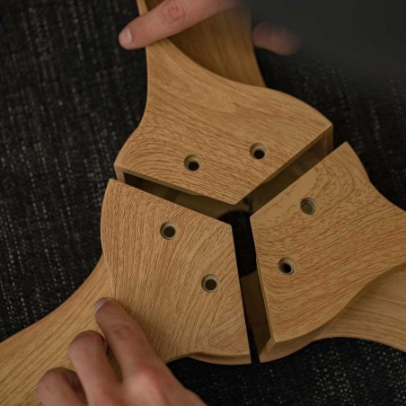 Ventilador de techo Nepal 104cm luz led -  blanco y haya