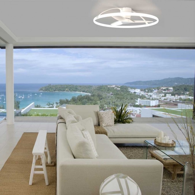 Ventilador de techo Nepal 104cm con luz led - blanco Ventilador de techo Nepal 104cm con luz led - blanco