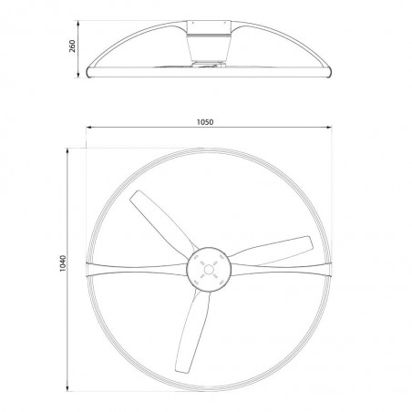 Ventilador de techo Nepal 104cm con luz led - blanco