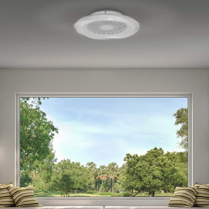 Ventilador de techo 62cm con LED Boreal White