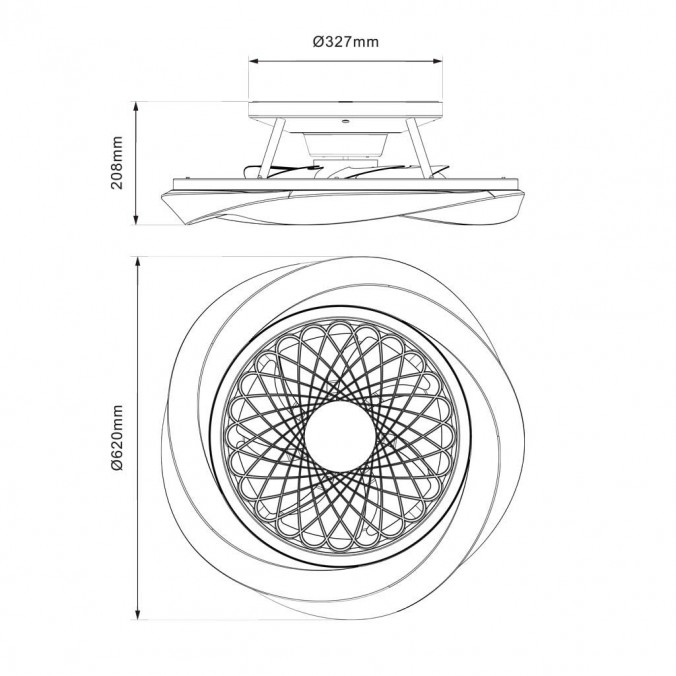 Ventilador de techo 62cm con LED Boreal White