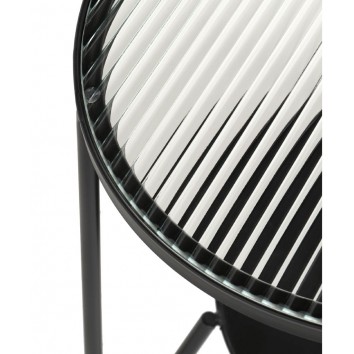 Mesa auxiliar 40x50h hierro y superficie cristal 2