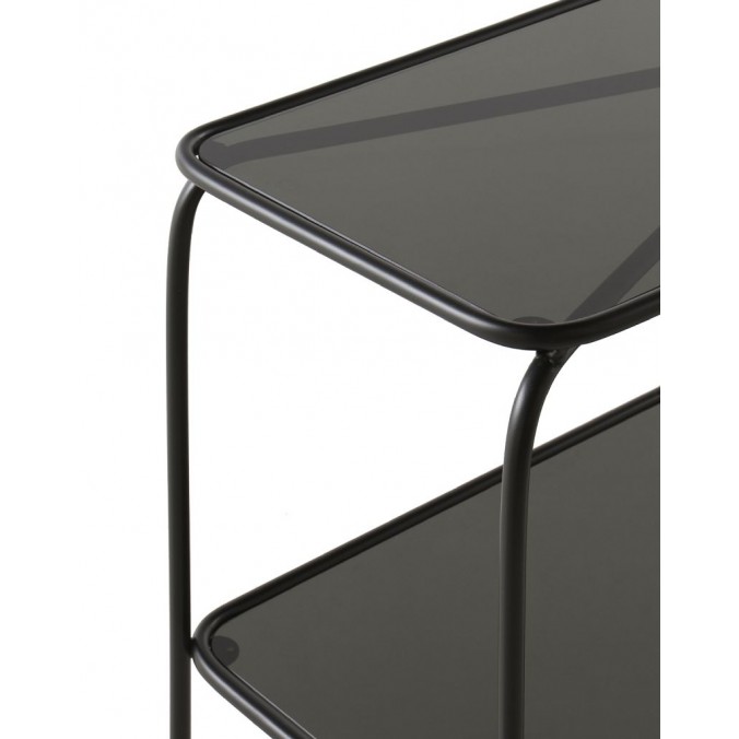 Cosola de estilo vintage industrial hierro y cristal 100x35x80h