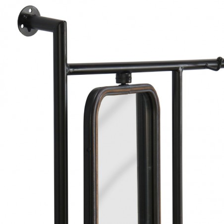Espejo con estantes estilo vintage industrial hierro 67x19x166h