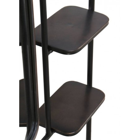 Espejo con estantes estilo vintage industrial hierro 67x19x166h