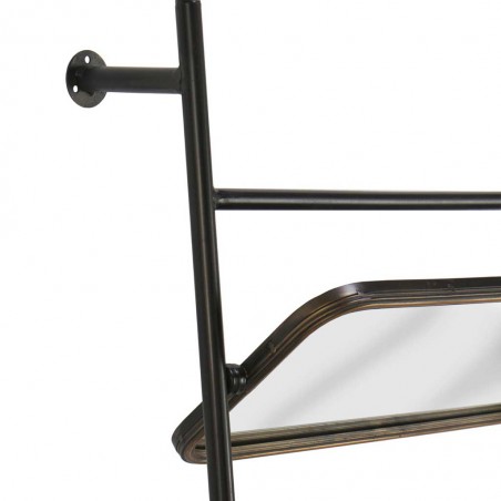 Consola con espejo estilo vintage industrial hierro 71x38x181h