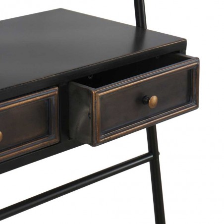 Consola con espejo estilo vintage industrial hierro 71x38x181h