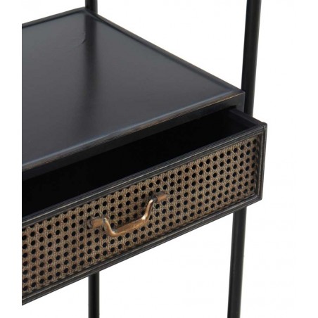 Estantería de pie con cajón estilo vintage industrial hierro 55x36x186h