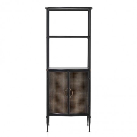 Estantería de pie con puertas estilo vintage industrial hierro 61x42x160h