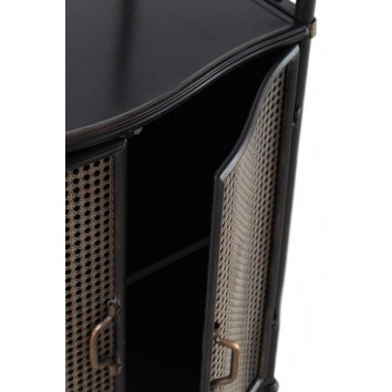 Estantería de pie con puertas estilo vintage industrial hierro 61x42x160h 2
