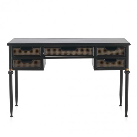 Escritorio con 5 cajones de estilo vintage industrial hierro 122X50X76h