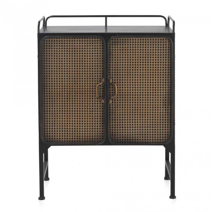 Consola con dos puertas de estilo vintage industrial hierro 65X42X85h Consola con dos puertas de estilo vintage industrial hierro 65X42X85h