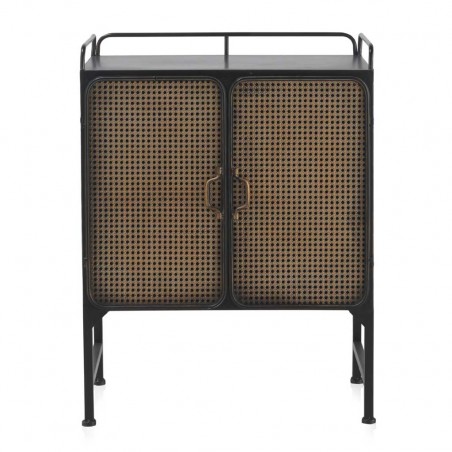 Consola con dos puertas de estilo vintage industrial hierro 65X42X85h