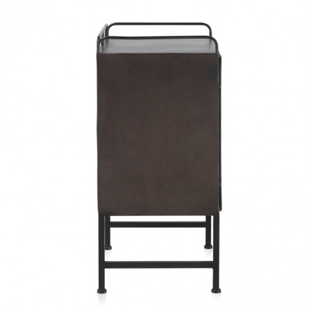 Consola con dos puertas de estilo vintage industrial hierro 65X42X85h