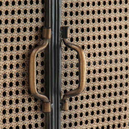 Consola con dos puertas de estilo vintage industrial hierro 65X42X85h