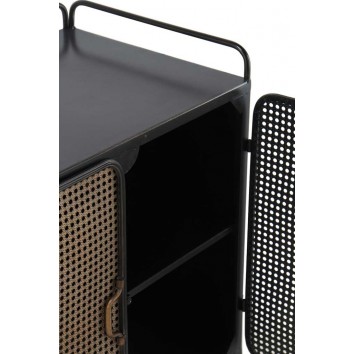 Consola con dos puertas de estilo vintage industrial hierro 65X42X85h 2
