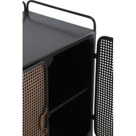 Consola con dos puertas de estilo vintage industrial hierro 65X42X85h