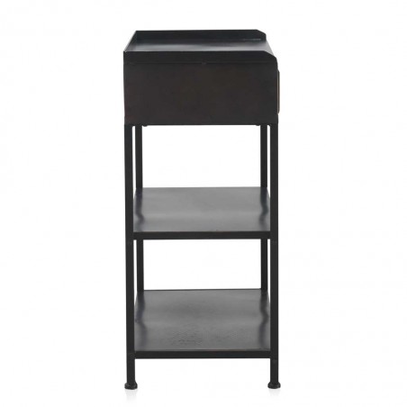 Consola con dos cajones de estilo vintage industrial hierro 75x38x85h