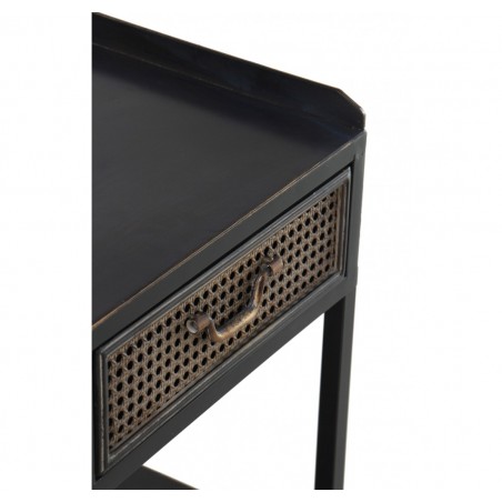 Consola con dos cajones de estilo vintage industrial hierro 75x38x85h