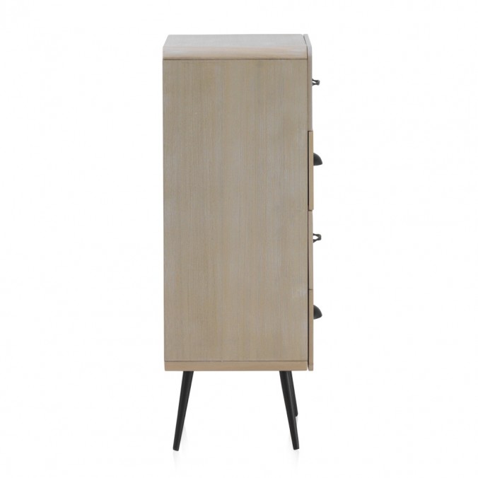 Sinfonier beige claro con cuatro cajones estilo vintage 37x30x82h