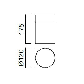 Colgante de techo ARUBA 12 cm 2