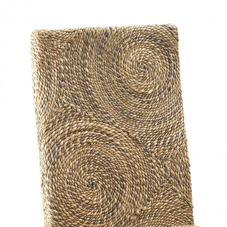 Silla de comedor ratán círculos y caoba 46x50x100h