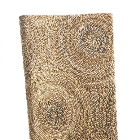 Silla de comedor ratán círculos con faldón 47x54x100h