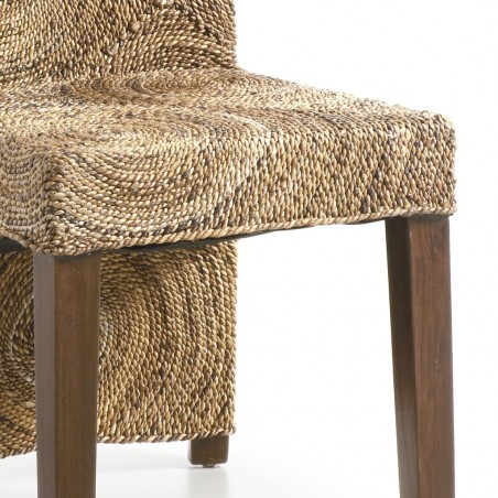 Silla de comedor ratán círculos con faldón 47x54x100h