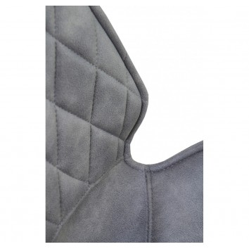 Silla estilo vintage tapizado rombo gris claro - 48x57x84h 2