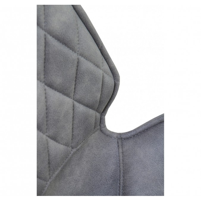 Silla estilo vintage tapizado rombo gris claro - 48x57x84h