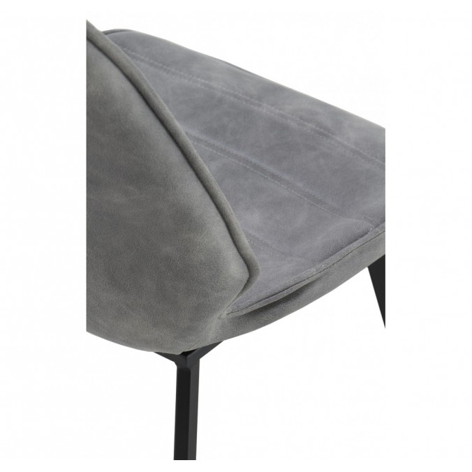 Silla estilo vintage tapizado rombo gris claro - 48x57x84h