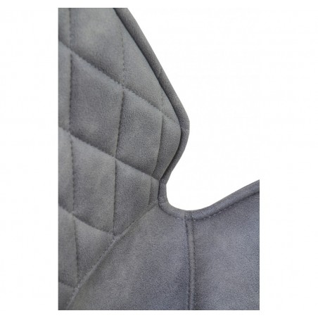 Pack 4 sillas estilo vintage tapizado rombo gris claro - 48x57x84h