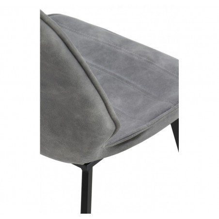 Pack 4 sillas estilo vintage tapizado rombo gris claro - 48x57x84h